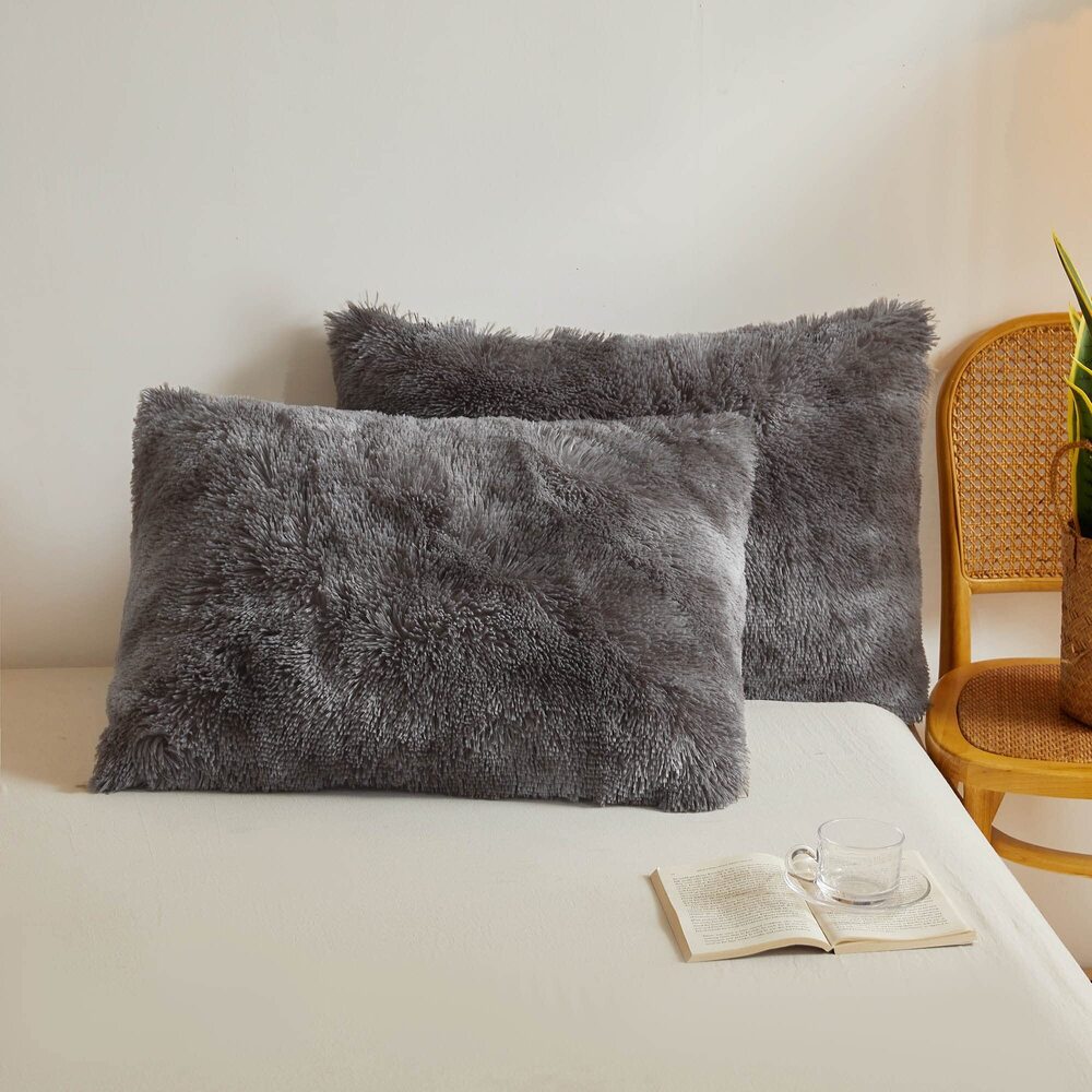 2870 Tie Dye Faux Fur Fluffy Throw Pillow Cases, Plush Shaggy Soft Furry